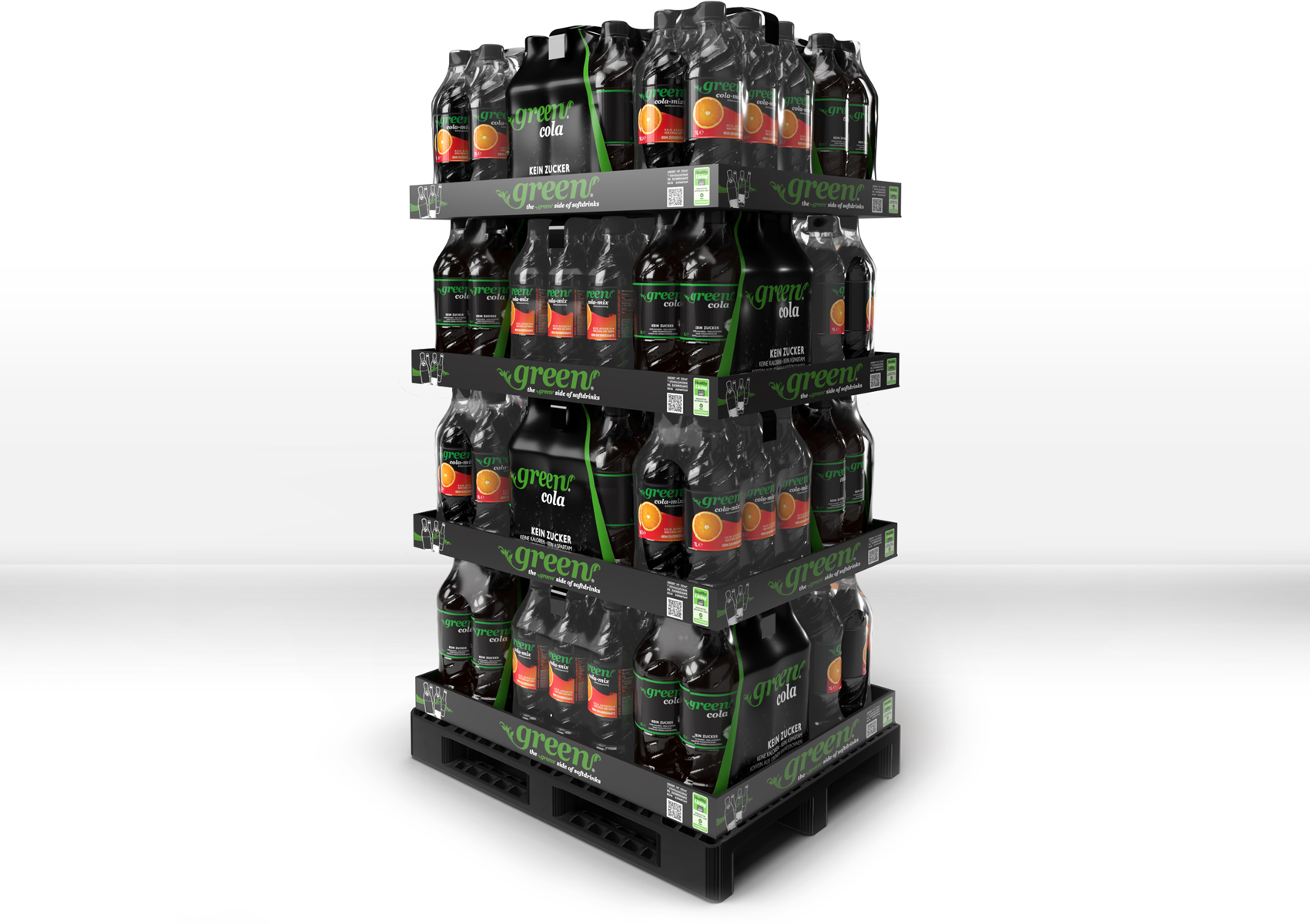 Chep Display x12 Green Cola & x8 Green Cola-Mix // 1000ml