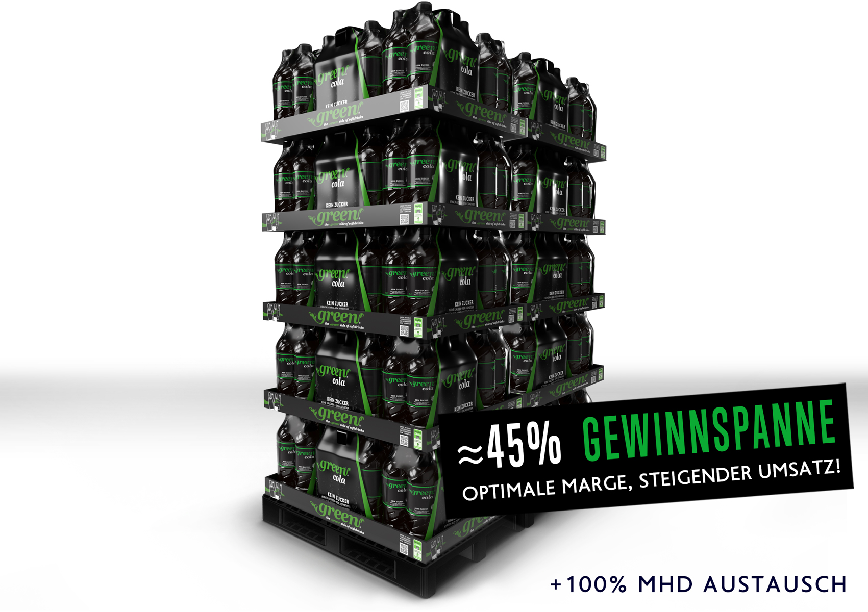 Chep Display x50 Green Cola // 1000ml
