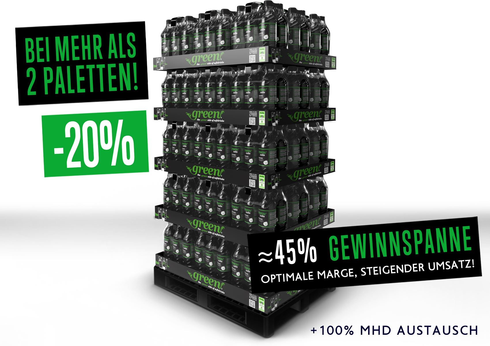 Chep Display x45 Green Cola // 500ml